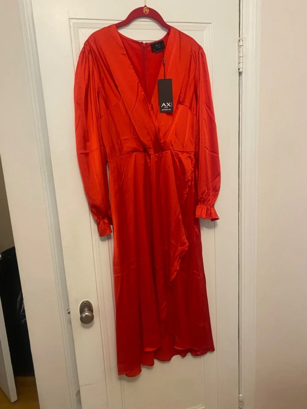 NWT Armani exchange wrap front red dress - Picture 4 of 12